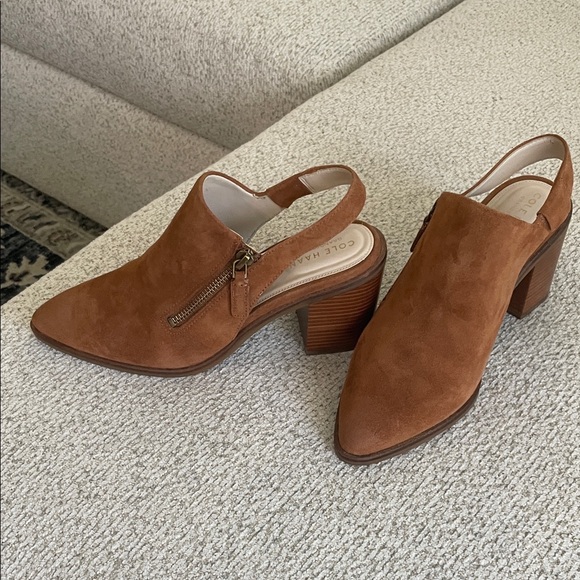 Cole Haan Tan Suede Slingback - Picture 3 of 7